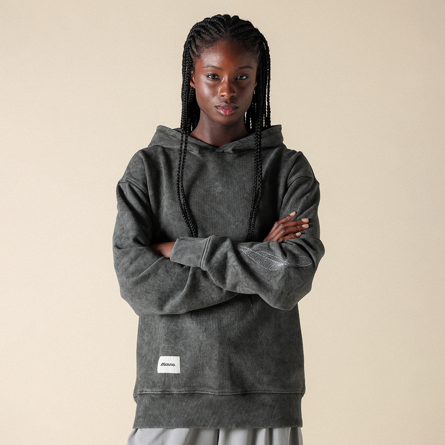 Mizuno Sportstyle FloraTech Hoodie Peat Charcoal